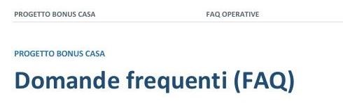 PROGETTO BONUS CASA